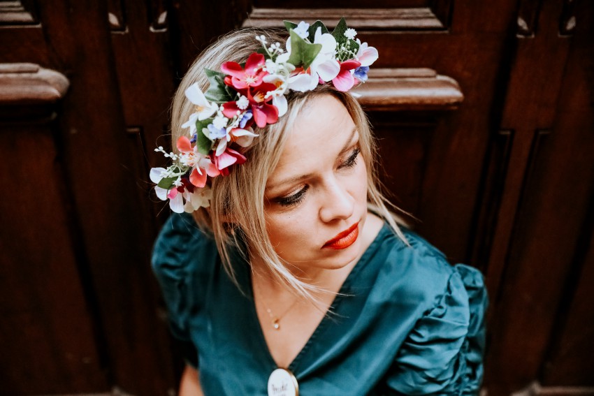 jolie couronne de fleurs shooting photo evjf reims