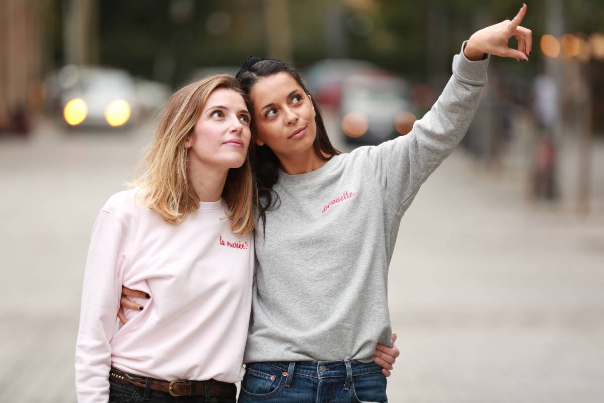 Sweat-shirts EVJF brodé la mariée et demoiselle